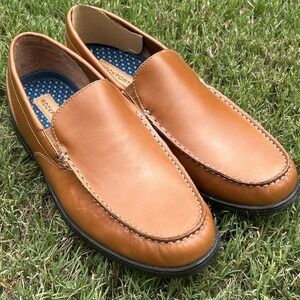 Rockport Men's Cognac Brown Loafers CI 5640 Slip In Comfort Shoes Size 13W